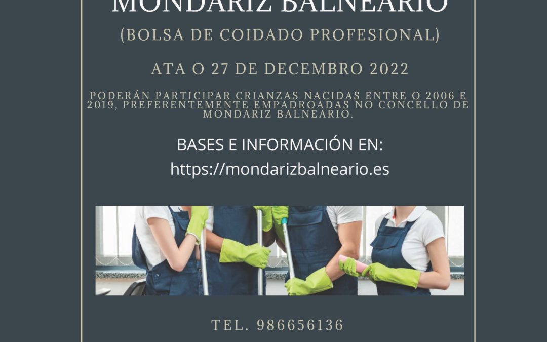SERVICIO DE CONCILIACIÓN MONDARIZ BALNEARIO HASTA EL 30 DE DICIEMBRE 2022 ( BOLSA DE CUIDADO PROFESIONAL)