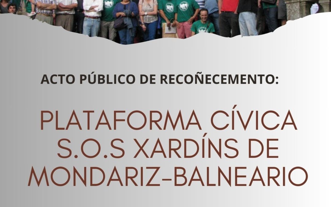 Acto público de recoñecemento da Plataforma S.O.S Xardíns de Mondariz-Balneario.